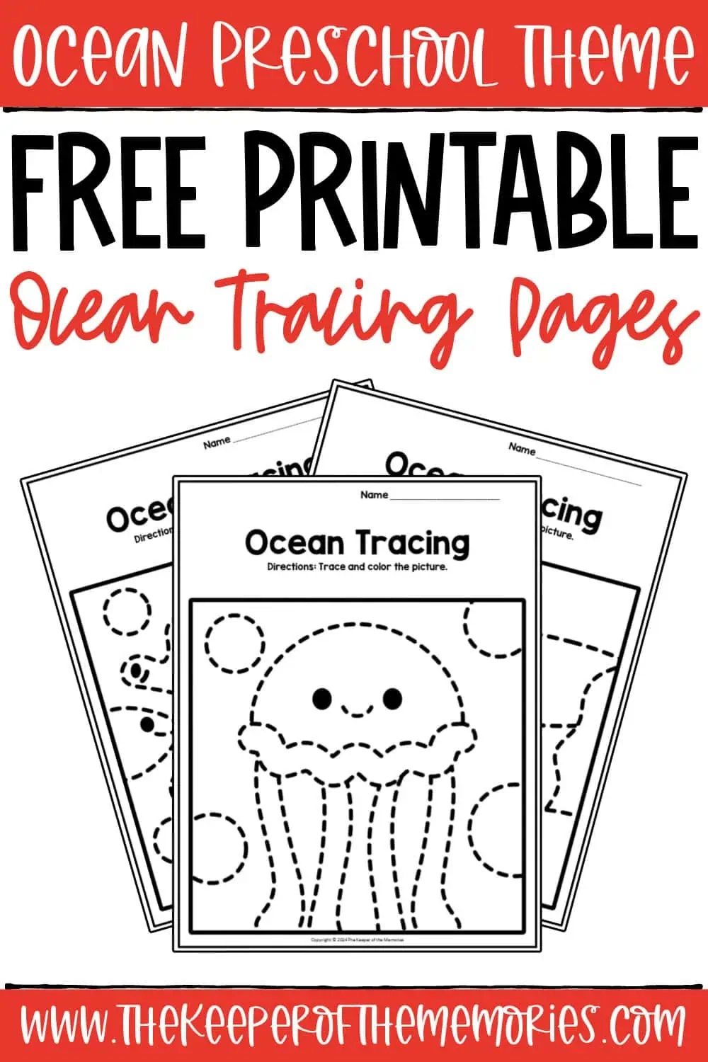 Free Printable Ocean Tracing Pages The Keeper Of The Memories