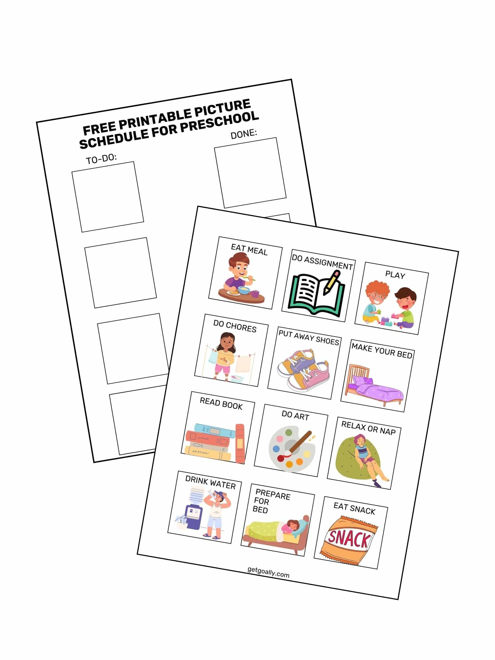 Free Printable Picture Schedule For Preschool Goally Free Printable Picture Schedule For Preschool Goally