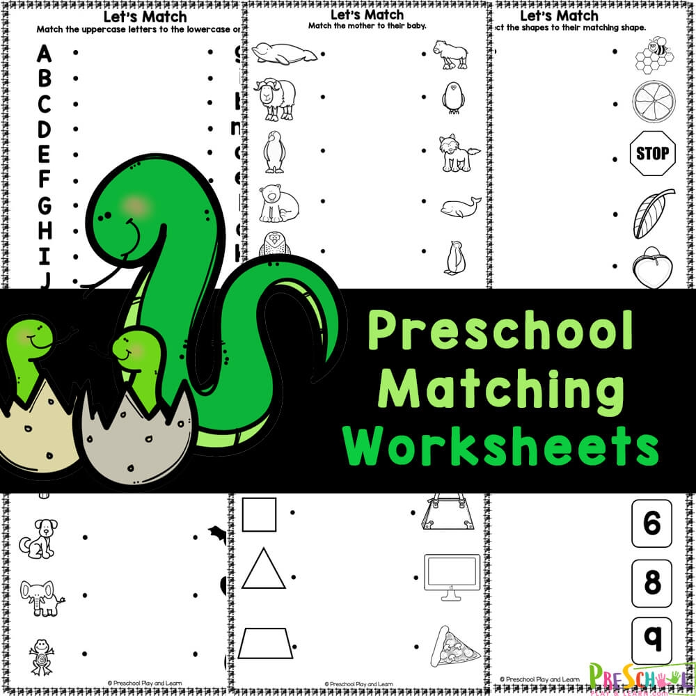FREE Printable Preschool Matching Worksheets FREE Printable Preschool Matching Worksheets