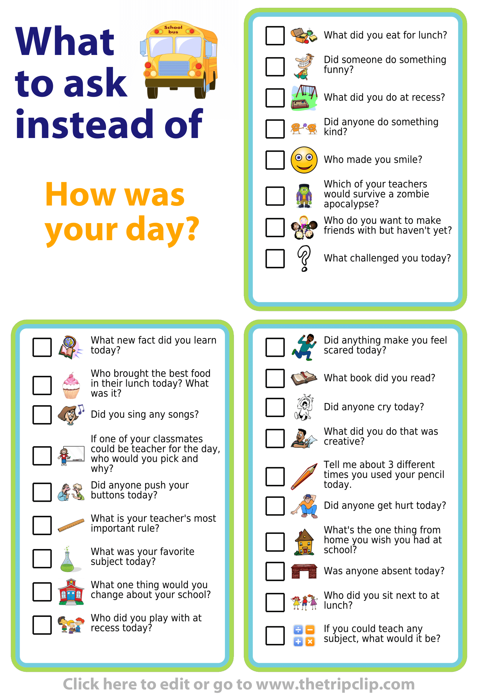 Free Printable Questions To Get Kids Talking Free Printable Questions To Get Kids Talking