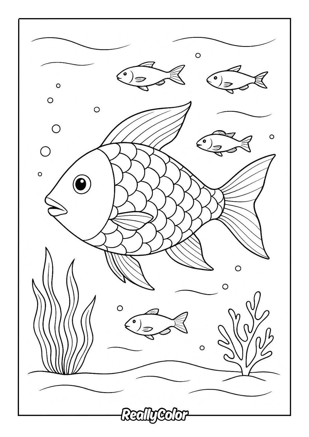 Free Printable Rainbow Fish Coloring Pages Free Printable Rainbow Fish Coloring Pages