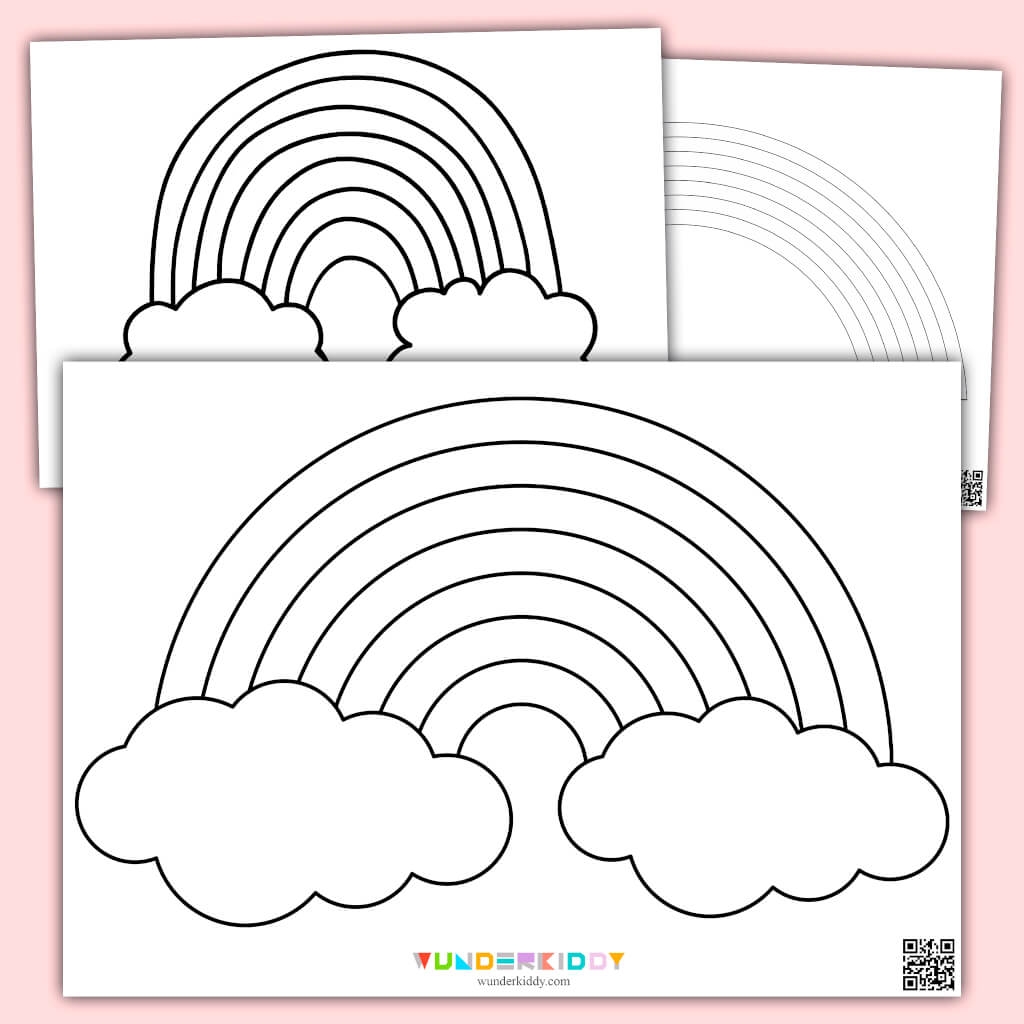 Free Printable Rainbow Template For Craft In Kindergarten Free Printable Rainbow Template For Craft In Kindergarten
