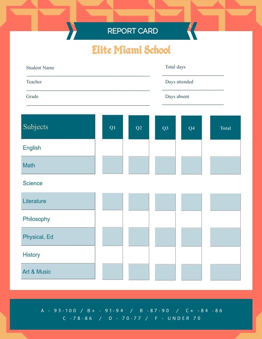 Free Printable Report Card Templates Visme Free Printable Report Card Templates Visme