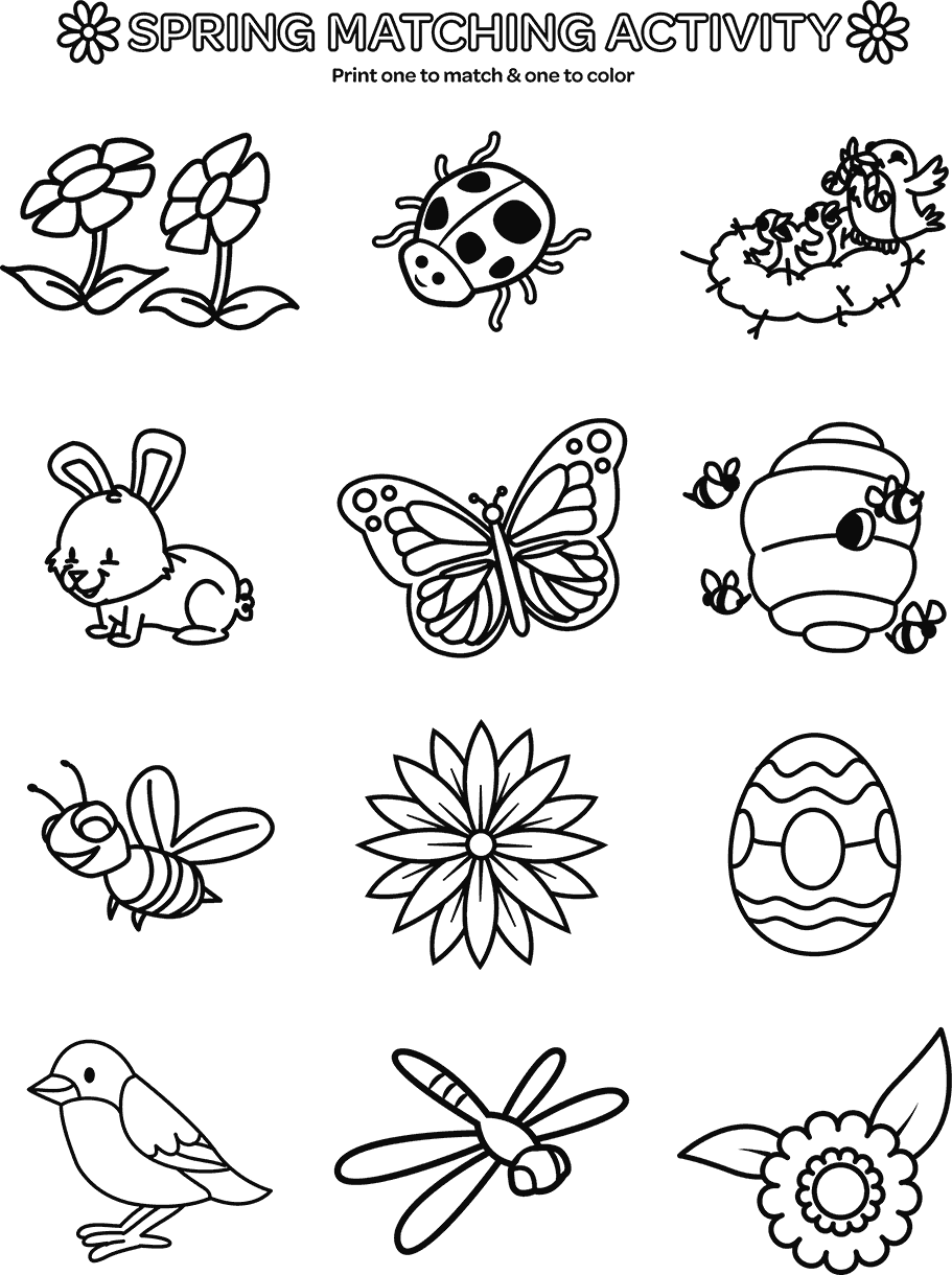 Free Printable Season Kids Coloring Pages Sheets