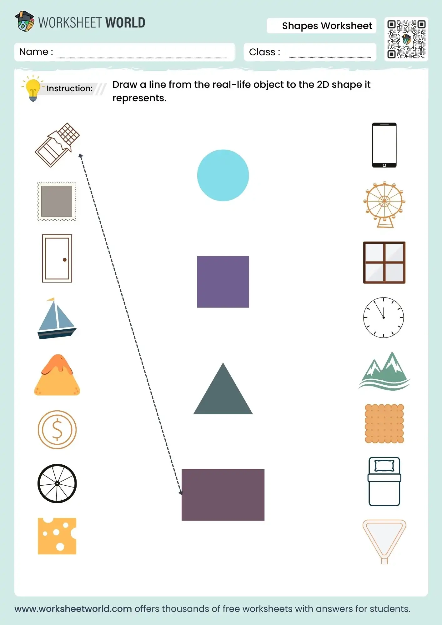 Free Printable Shapes Worksheet For LKG Worksheet World