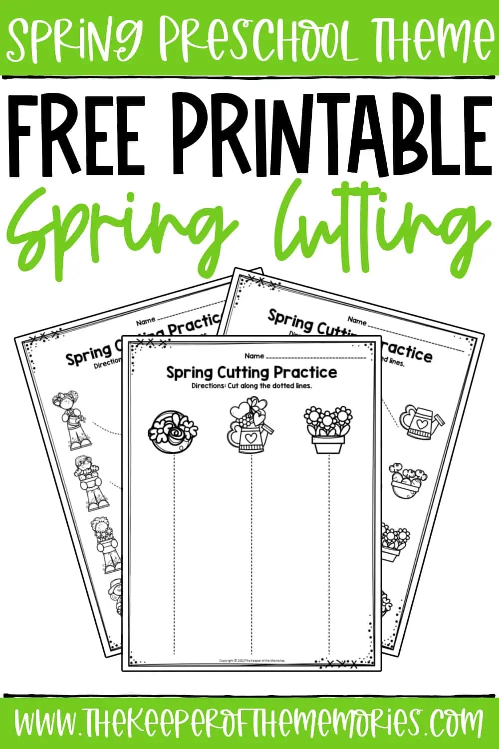 Free Printable Spring Cutting Worksheets The Keeper Of The Memories
