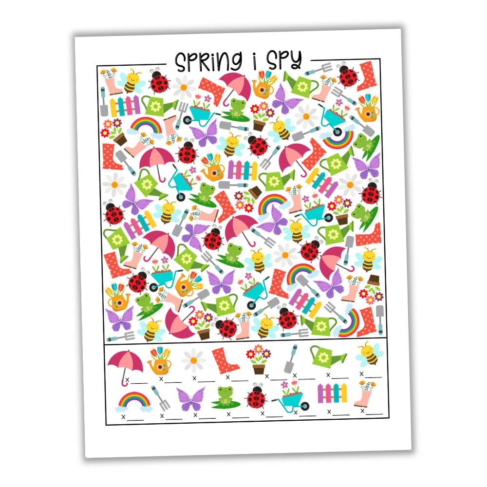 Free Printable Spring I Spy Game Answer Key The Craft at Home Family