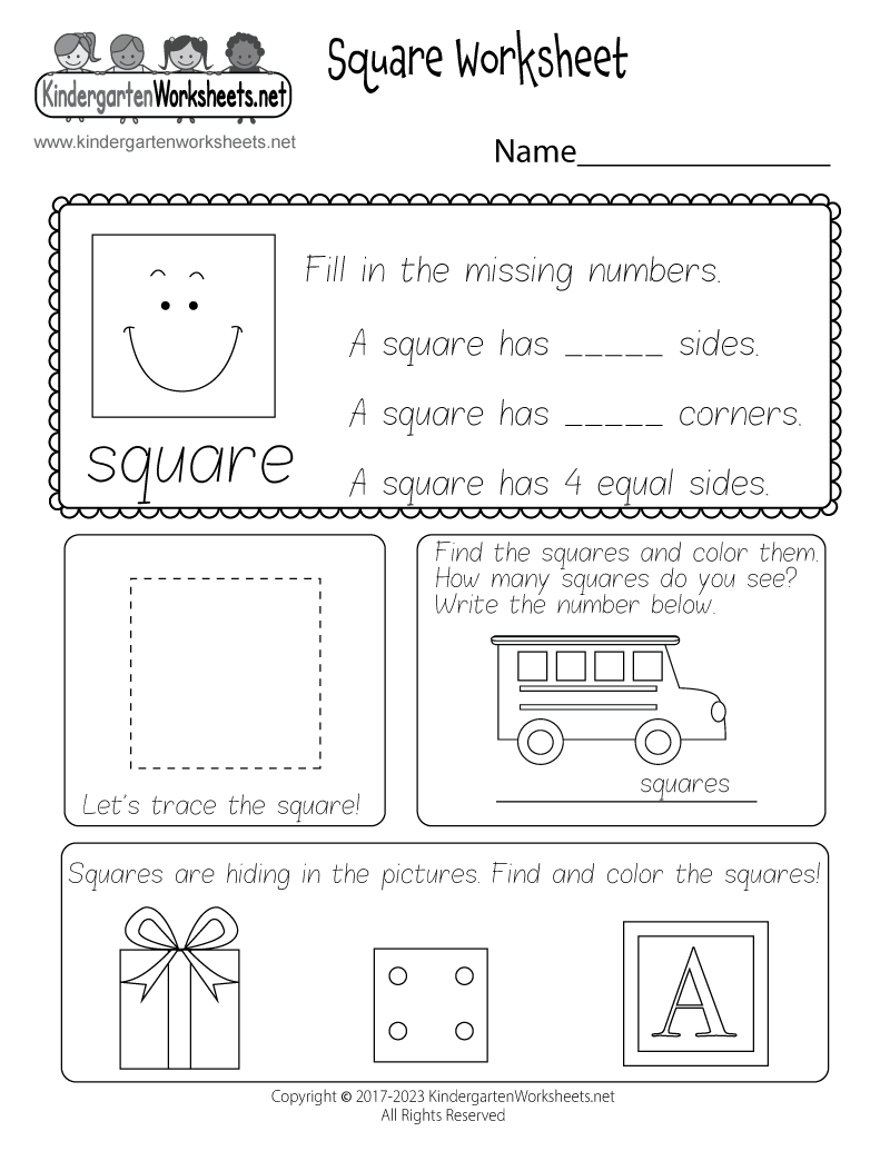 Free Printable Square Worksheet Free Printable Square Worksheet