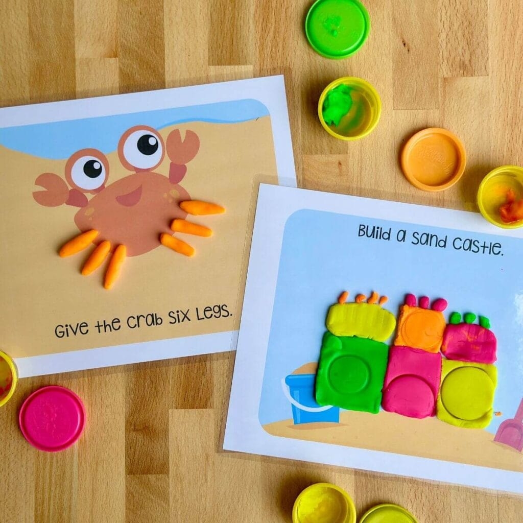 Free Printable Summer Playdough Mats For Kids 12 Designs 
