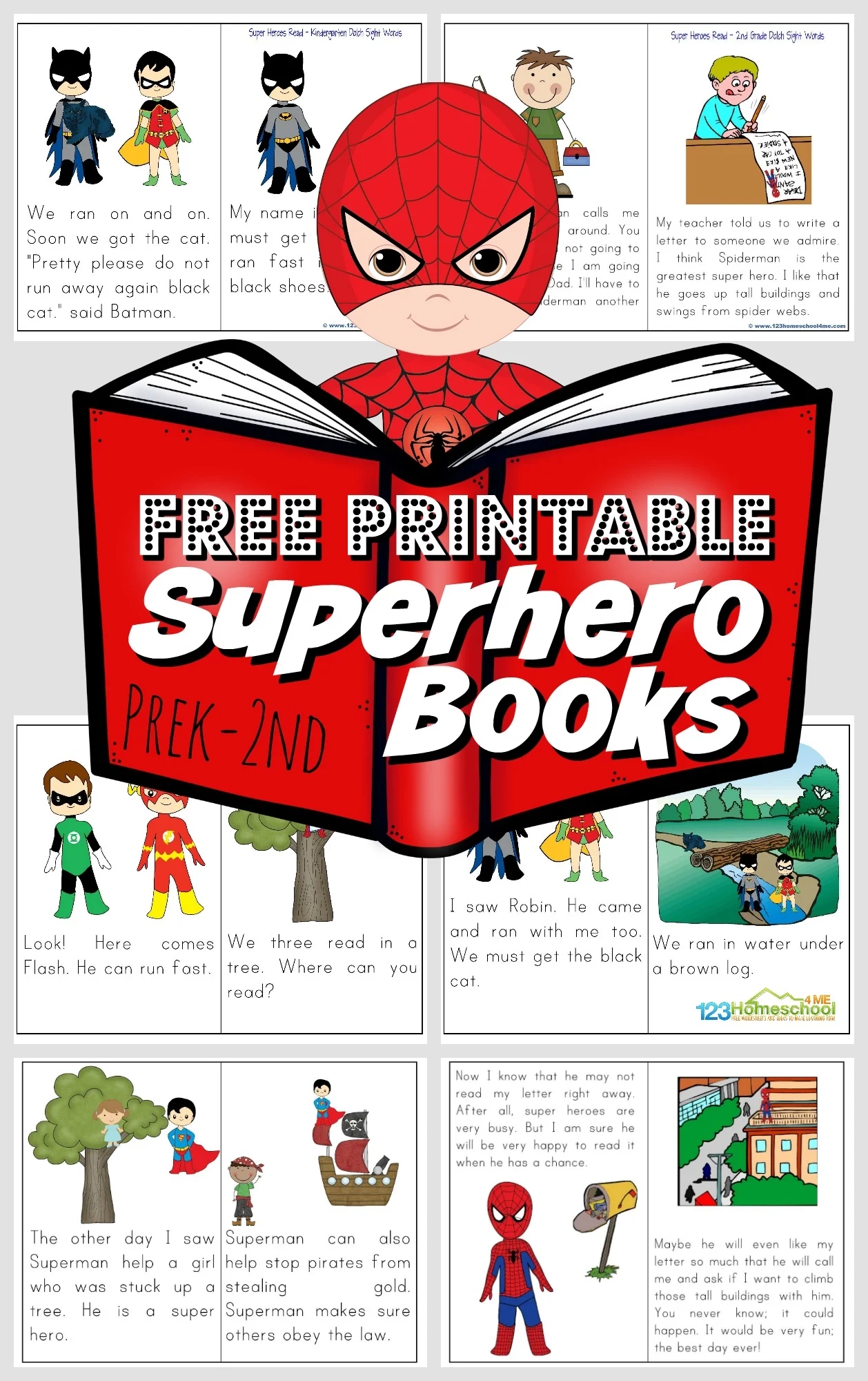 Free Printable Superhero Reader Books Story 123 Homeschool 4 Me