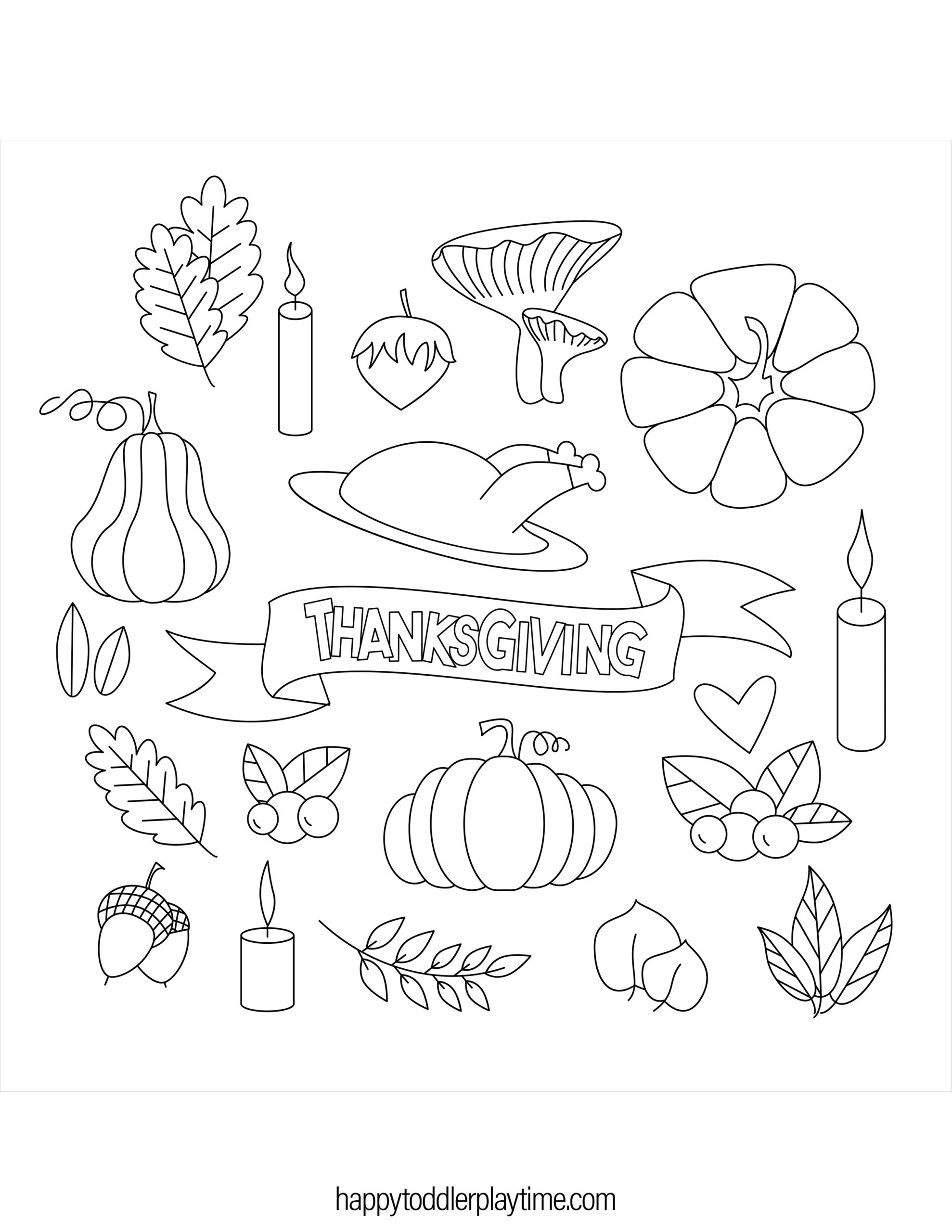 Free Printable Thanksgiving Coloring Pages For Kids Happy Toddler Playtime