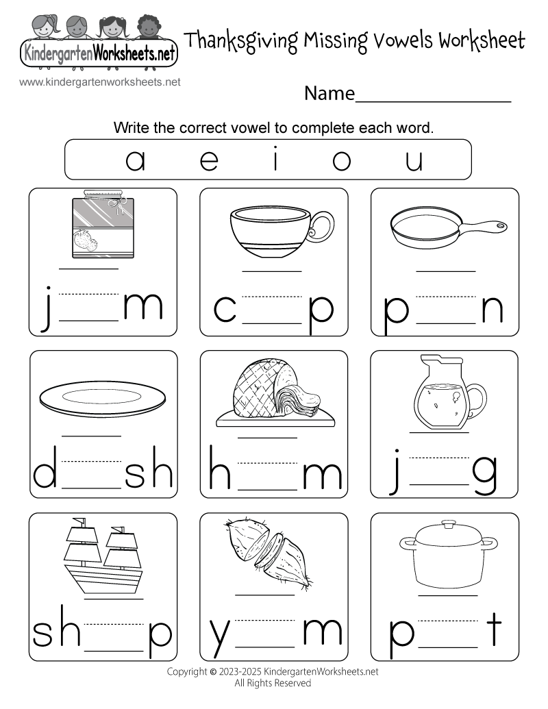 Free Printable Thanksgiving Phonics Worksheet Free Printable Thanksgiving Phonics Worksheet