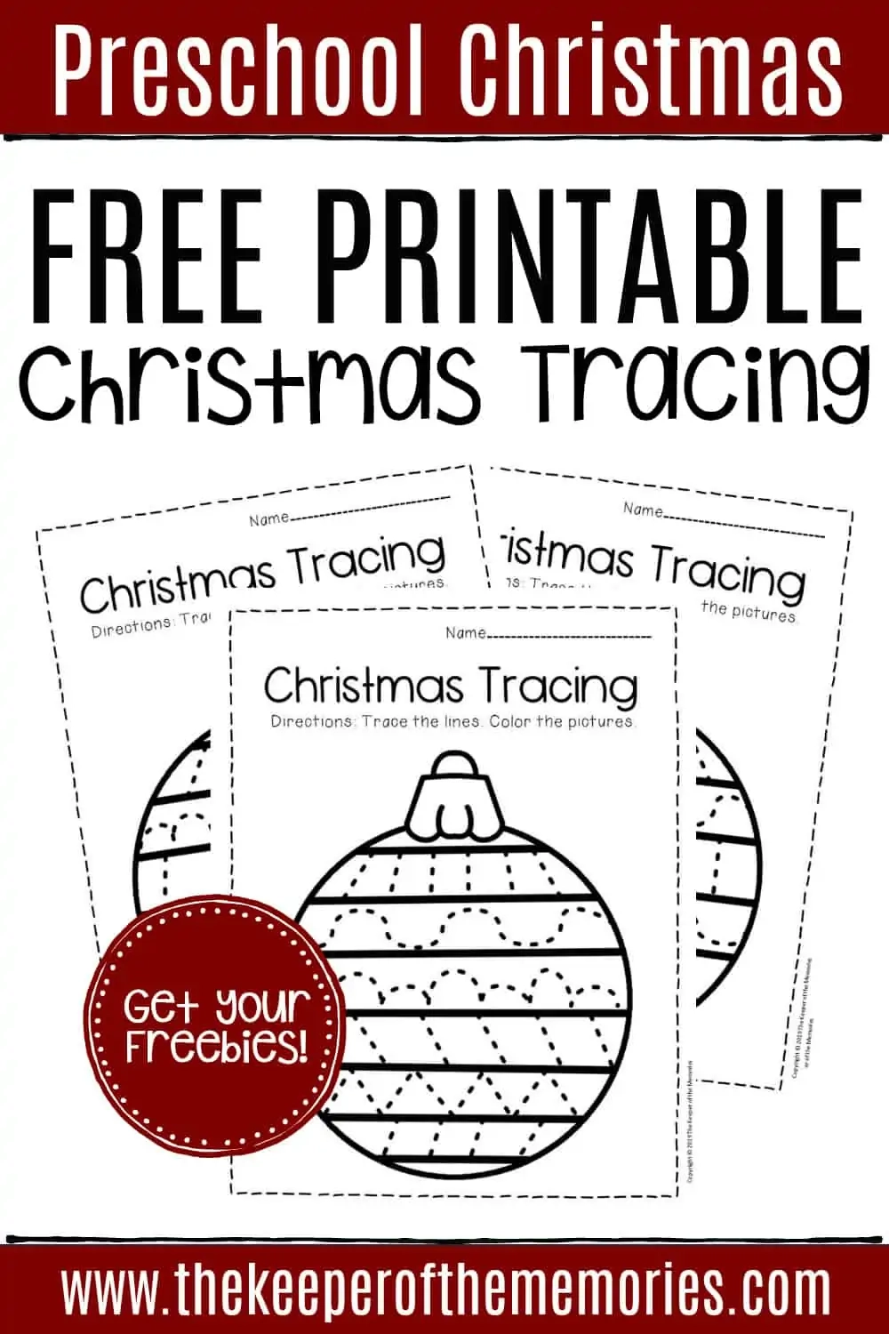 Free Printable Tracing Christmas Preschool Worksheets Free Printable Tracing Christmas Preschool Worksheets