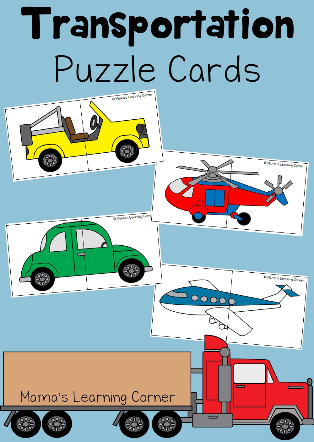 Free Printable Transportation Matching Cards For Preschool And Kindergarten Mamas Learning Corner