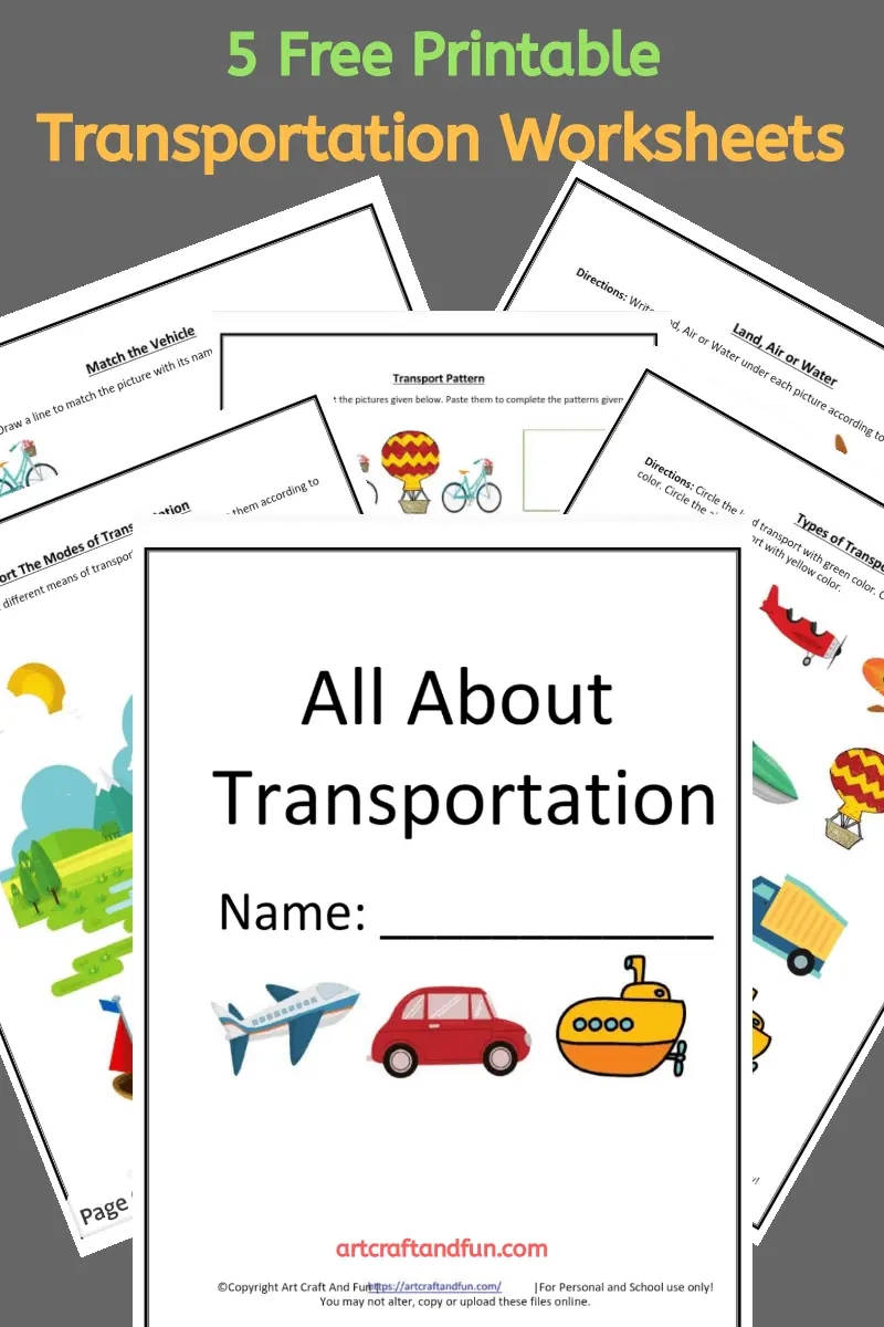 Free Printable Transportation Worksheets Free Printable Transportation Worksheets