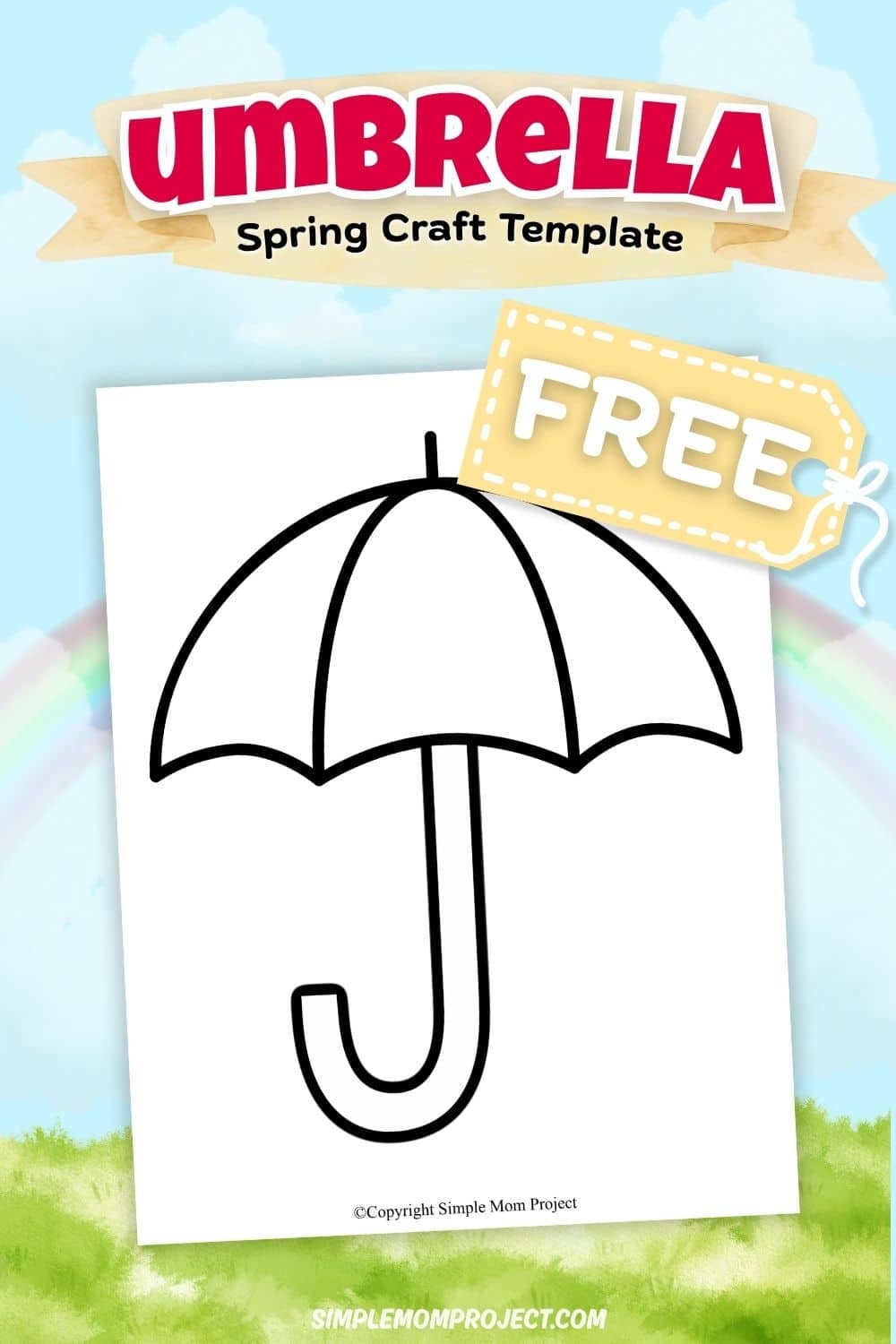 Free Printable Umbrella Template Easy Activity For Kids Simple Mom Project Free Printable Umbrella Template Easy Activity For Kids Simple Mom Project