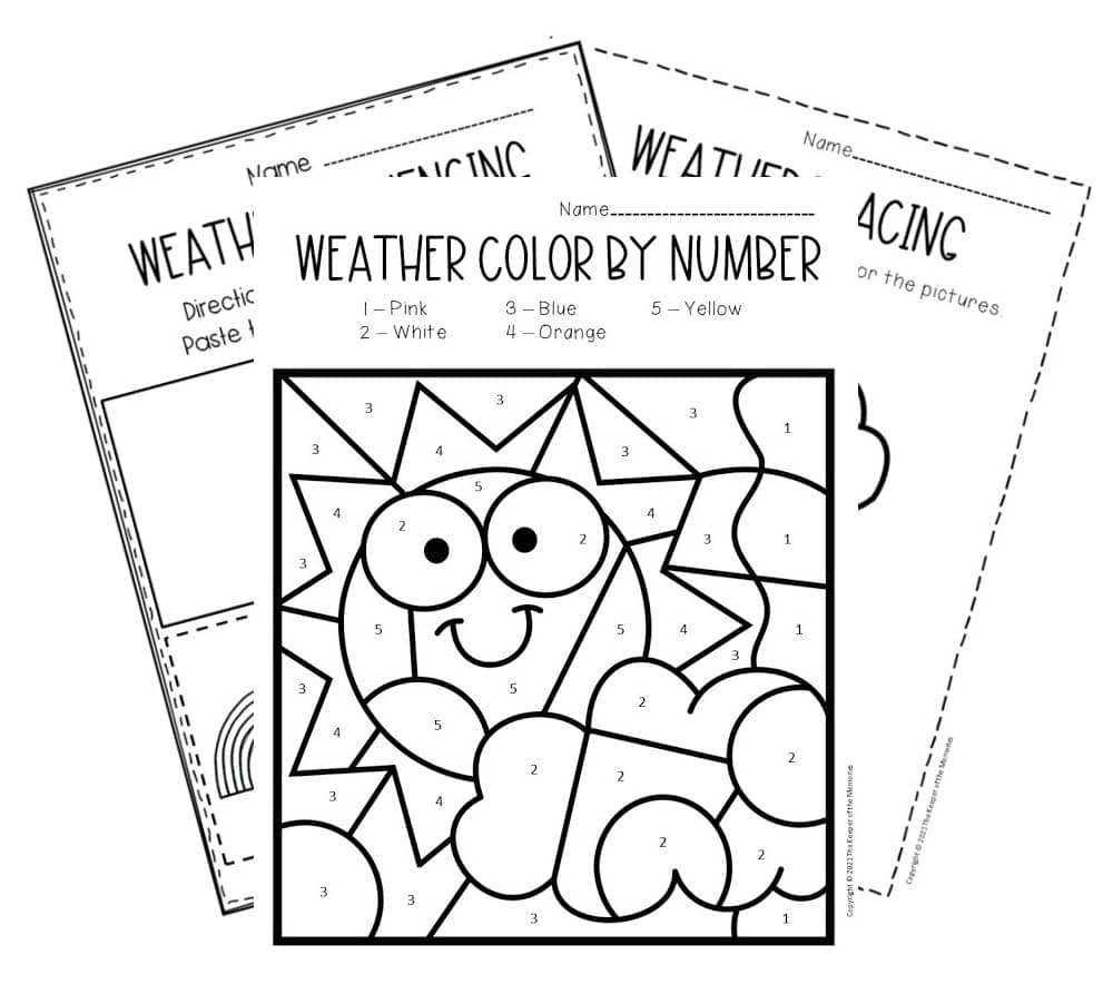 Free Printable Weather Worksheets For Preschool The Keeper Of The Memories