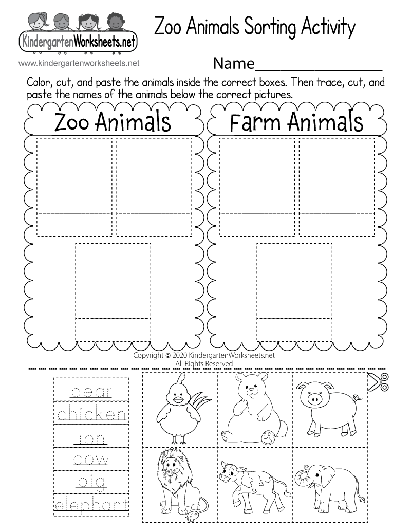 Free Printable Zoo Animals Sorting Activity Worksheet Free Printable Zoo Animals Sorting Activity Worksheet
