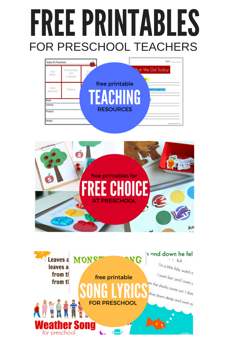 Free Printables For Preschool No Time For Flash Cards