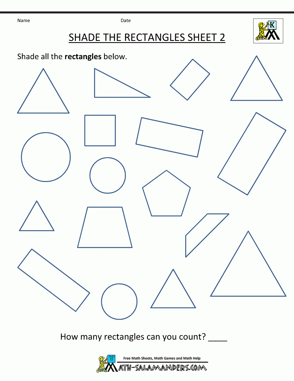 Free Shape Worksheets Kindergarten Free Shape Worksheets Kindergarten