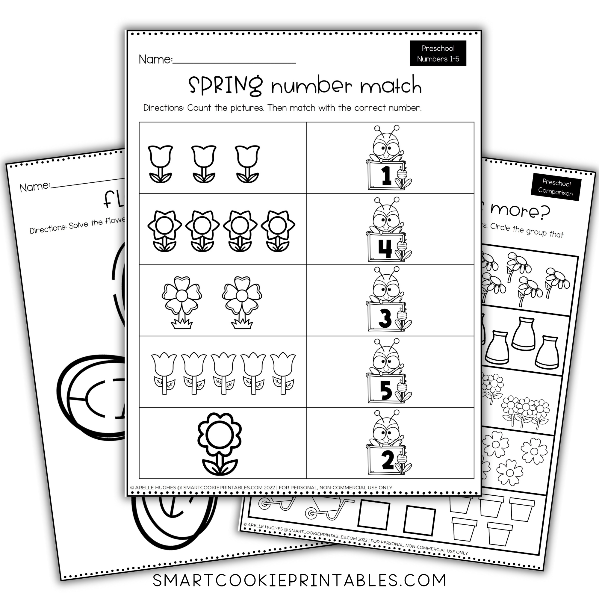 Free Spring Preschool Worksheets Printables Pack Smart Cookie Printables