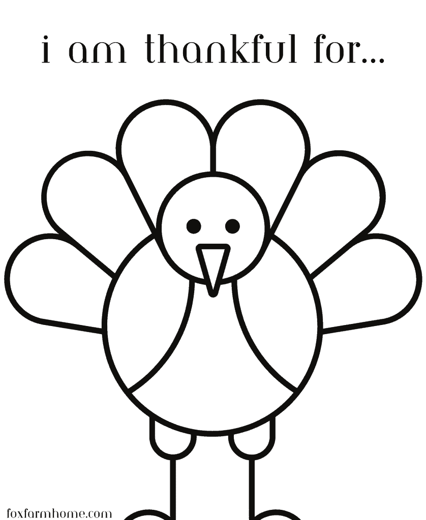 Free Thanksgiving I Am Thankful For Printable Fox Farm Home