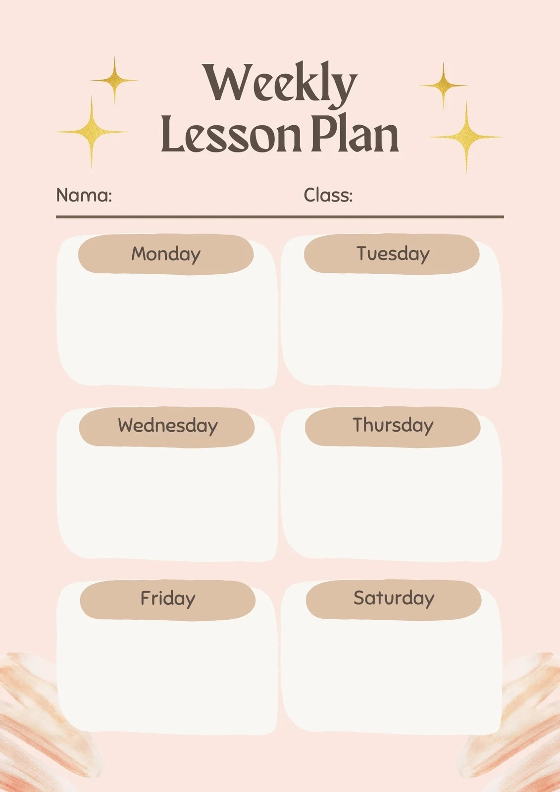 Free To Print Preschool Weekly Lesson Plan Templates Canva