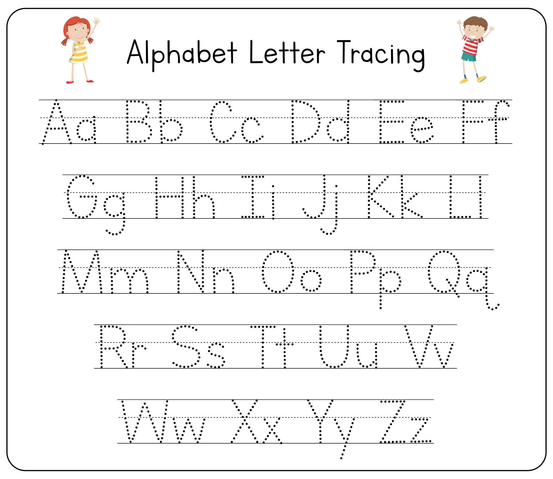 Free Tracing Letters Worksheets Learn Alphabet Writing With Printable Practice Sheets