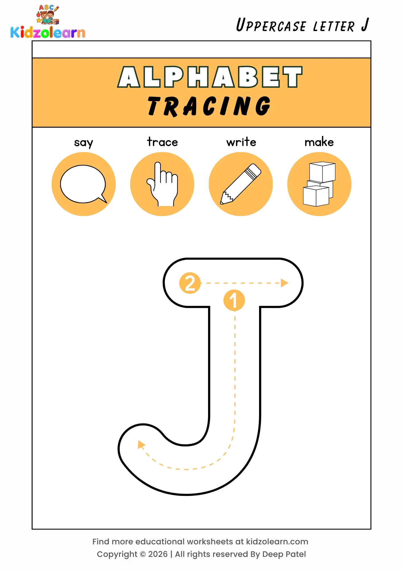 Free Uppercase Letter Tracing Worksheets For Kids Free Uppercase Letter Tracing Worksheets For Kids