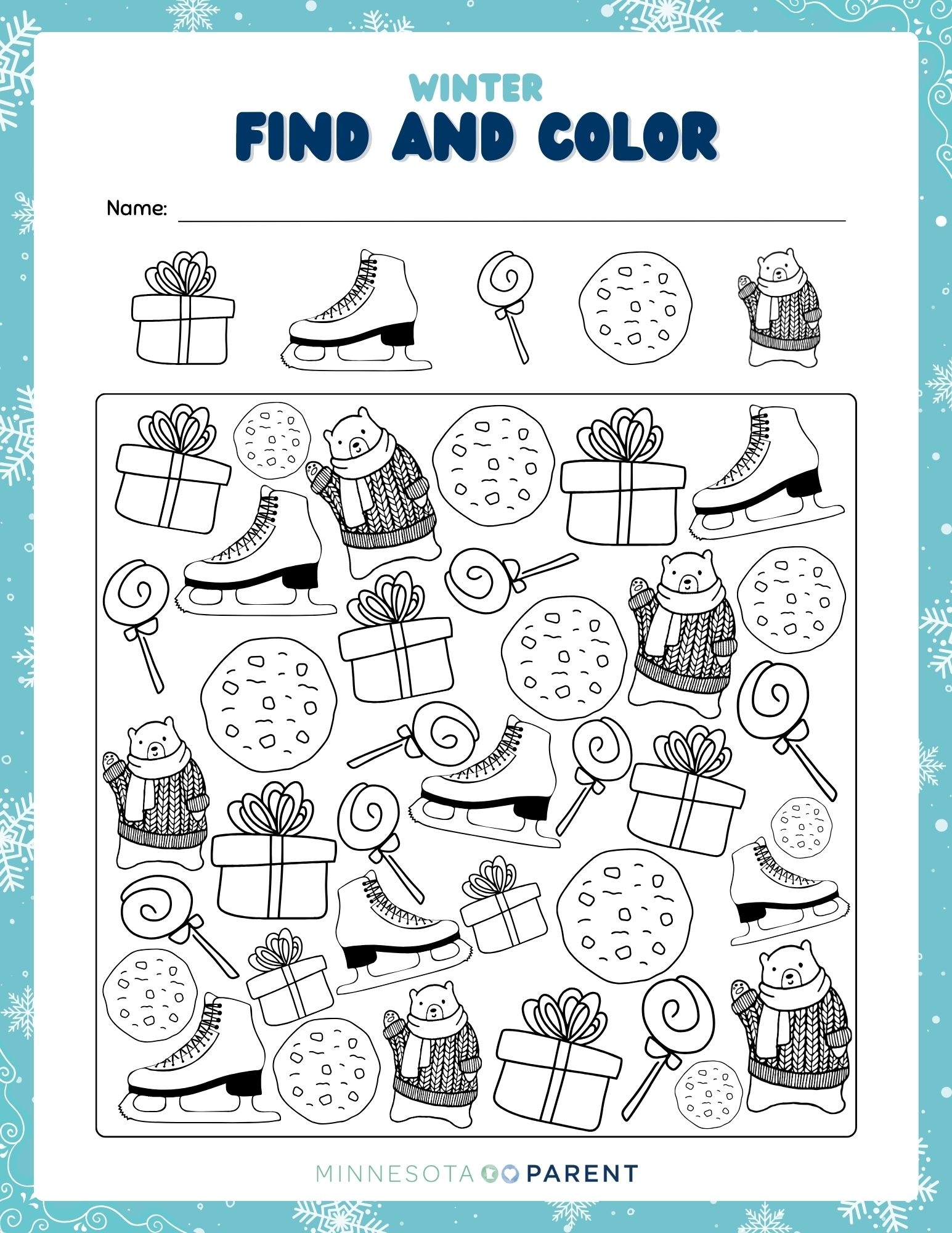 Free Winter Printables And Activity Pages For Kids Free Winter Printables And Activity Pages For Kids