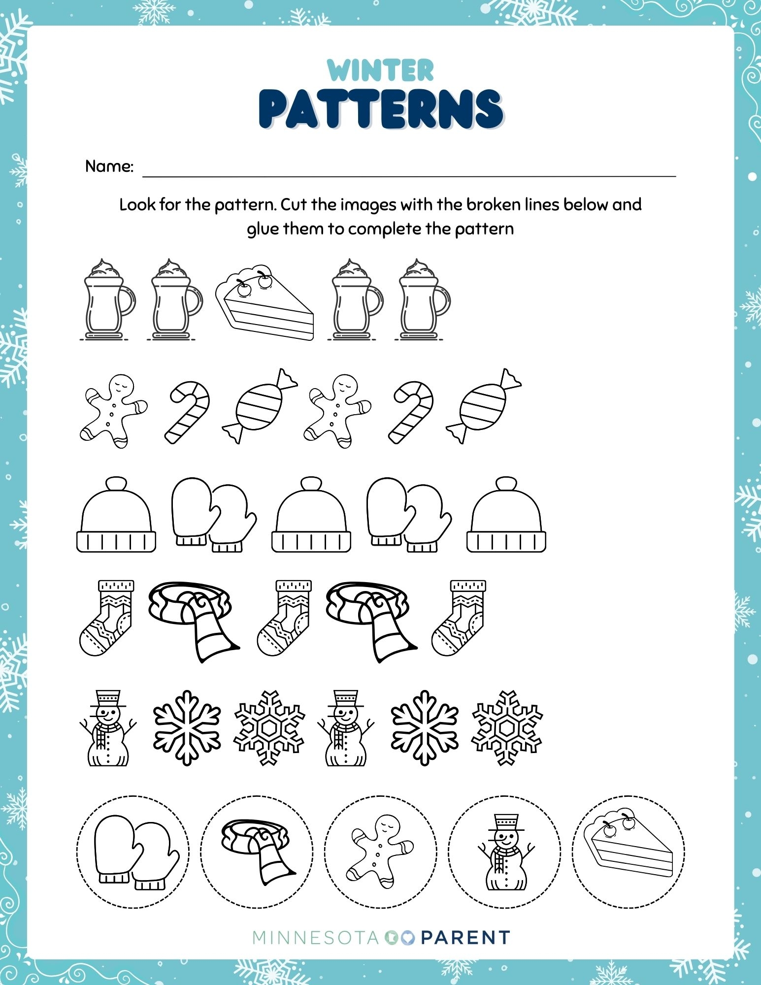 Free Winter Printables And Activity Pages For Kids Free Winter Printables And Activity Pages For Kids
