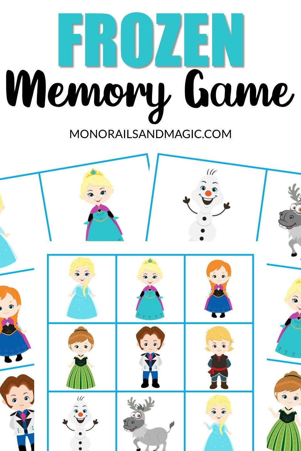 Frozen Memory Game Free Printable Monorails And Magic Frozen Memory Game Free Printable Monorails And Magic