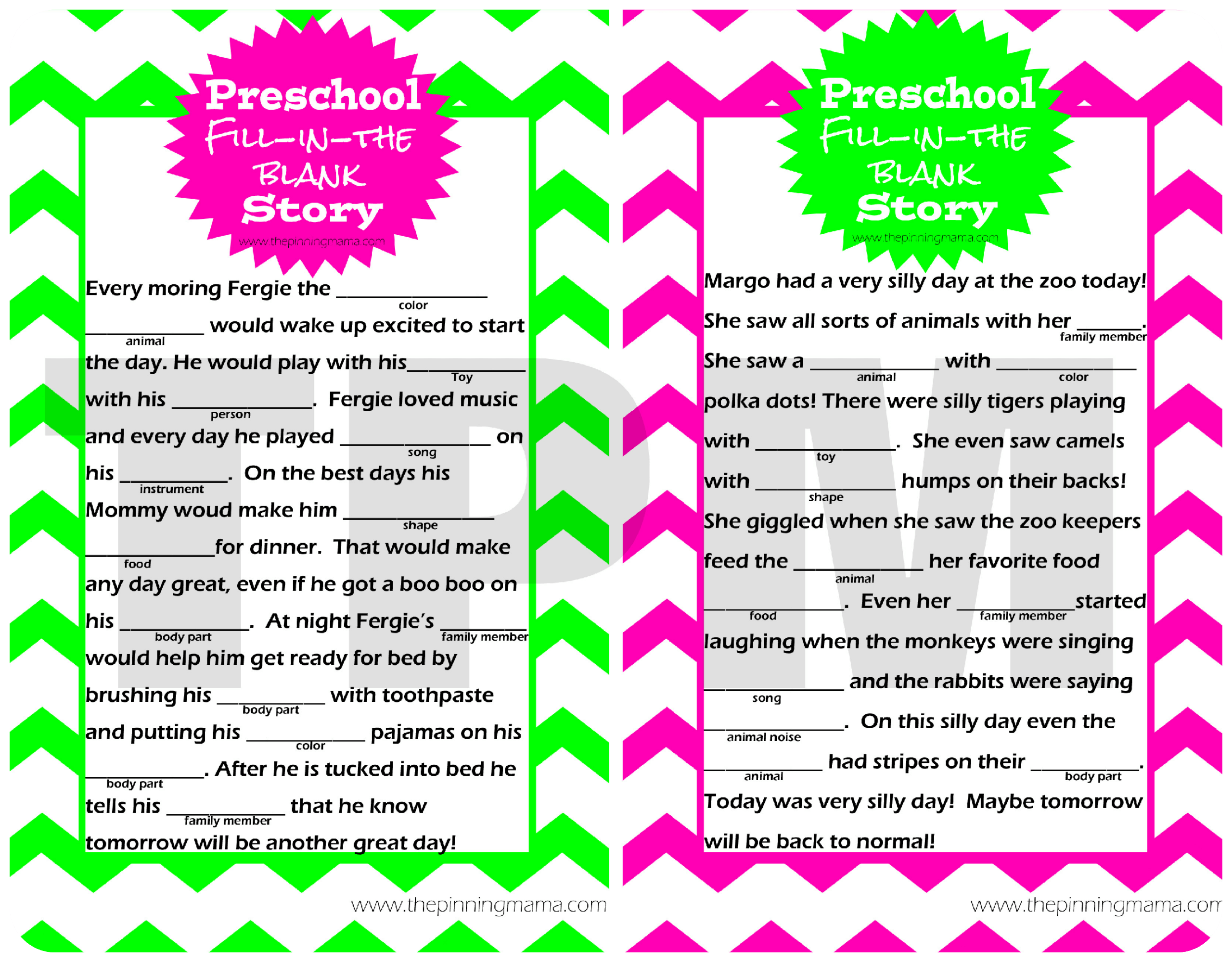 Fun Activities For Preschoolers Mad Libs Style Story For Preschoolers The Pinning Mama Fun Activities For Preschoolers Mad Libs Style Story For Preschoolers The Pinning Mama