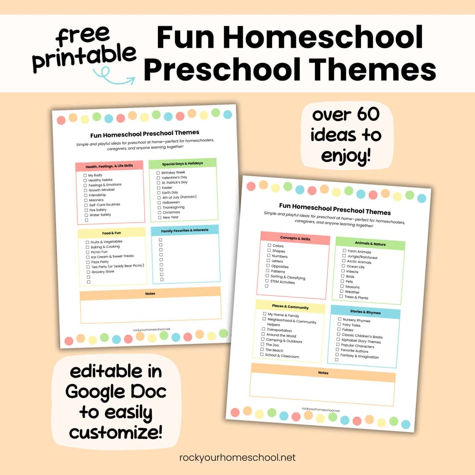 Fun Preschool Themes How To Use For Easy Activities At Home Rock Your Homeschool