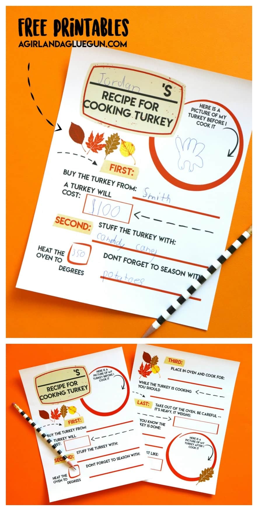 Funny How To Cook A Turkey Printable A Girl And A Glue Gun