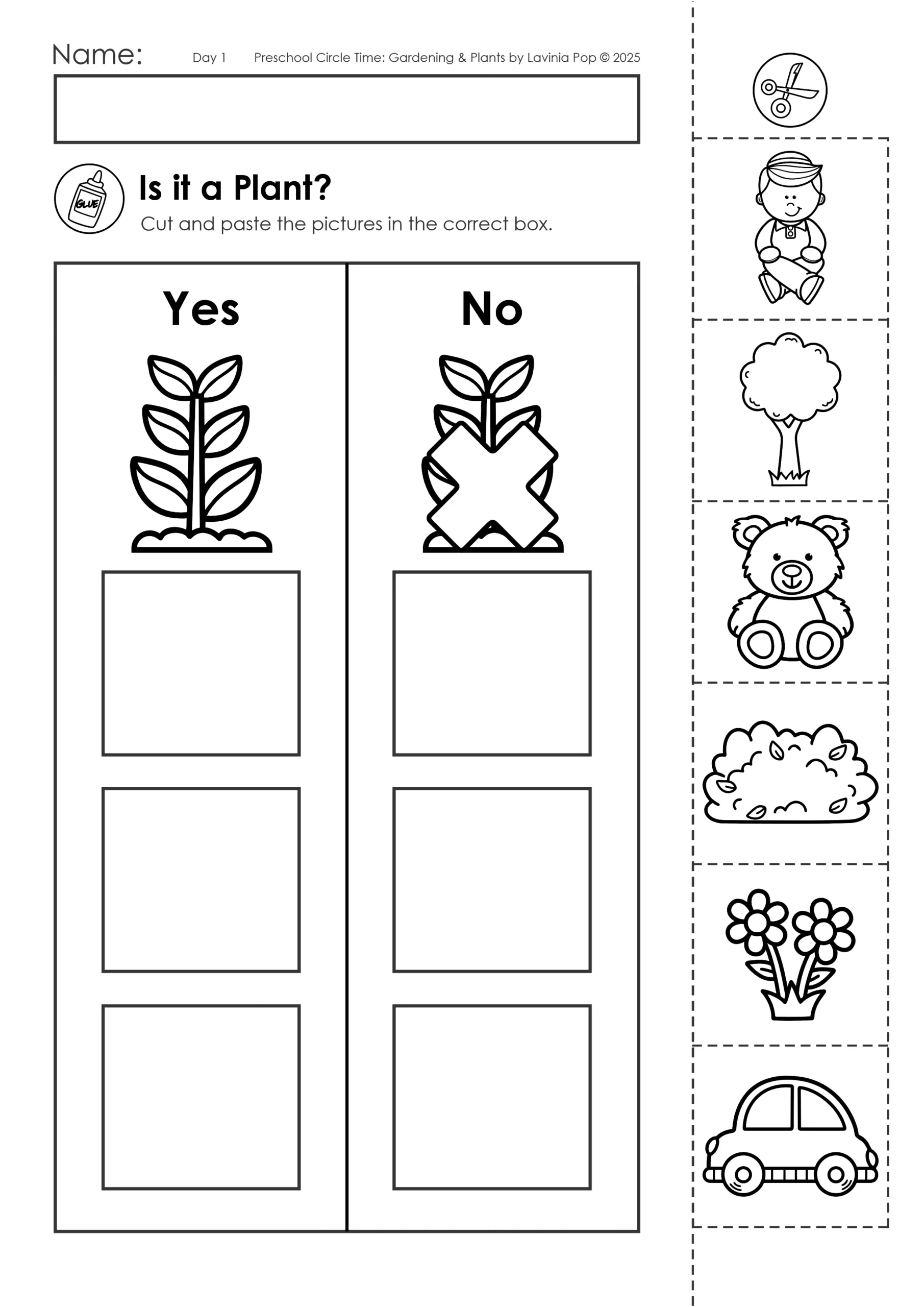 Gardening And Plants Preschool Circle Time Plan