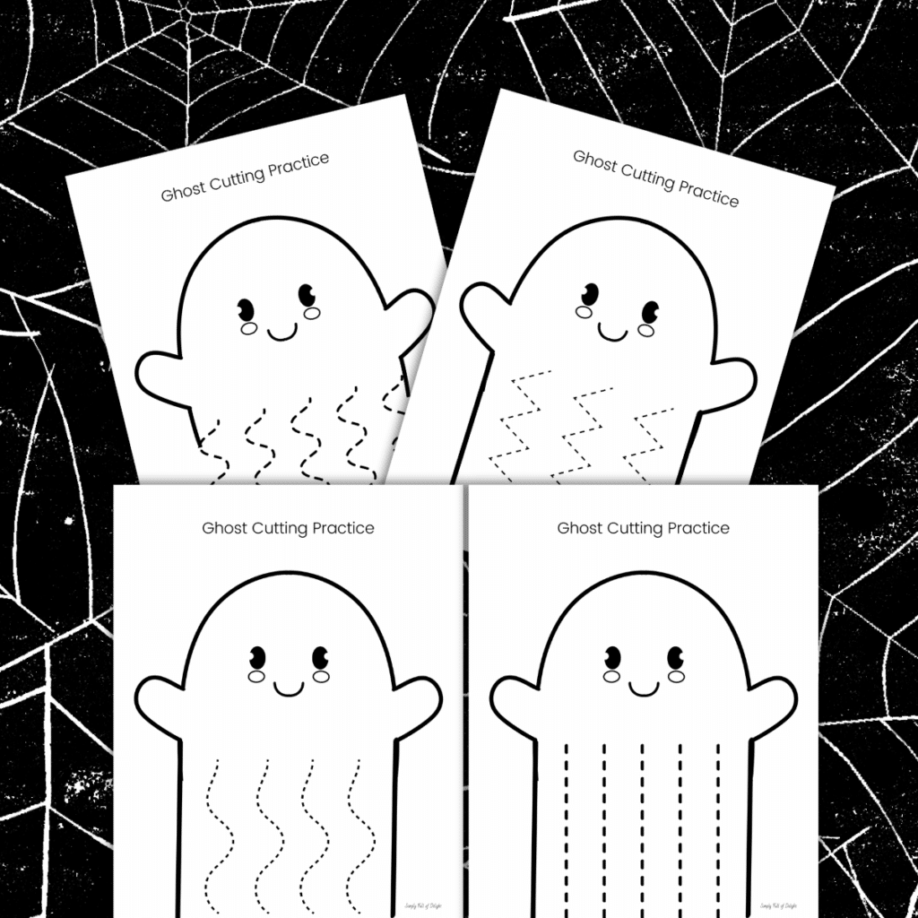 Ghost Cutting Skills Worksheets For Halloween Simply Full Of Delight