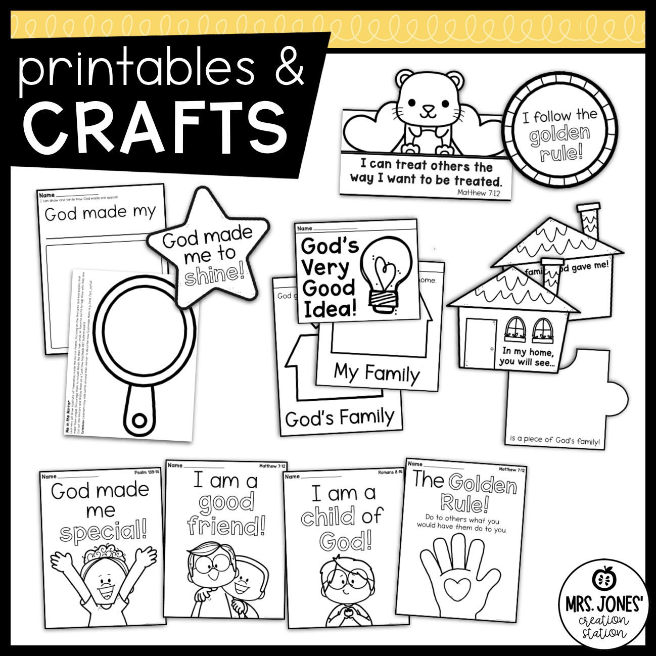God Made Me Bible Unit For Preschool Kindergarten MJCS