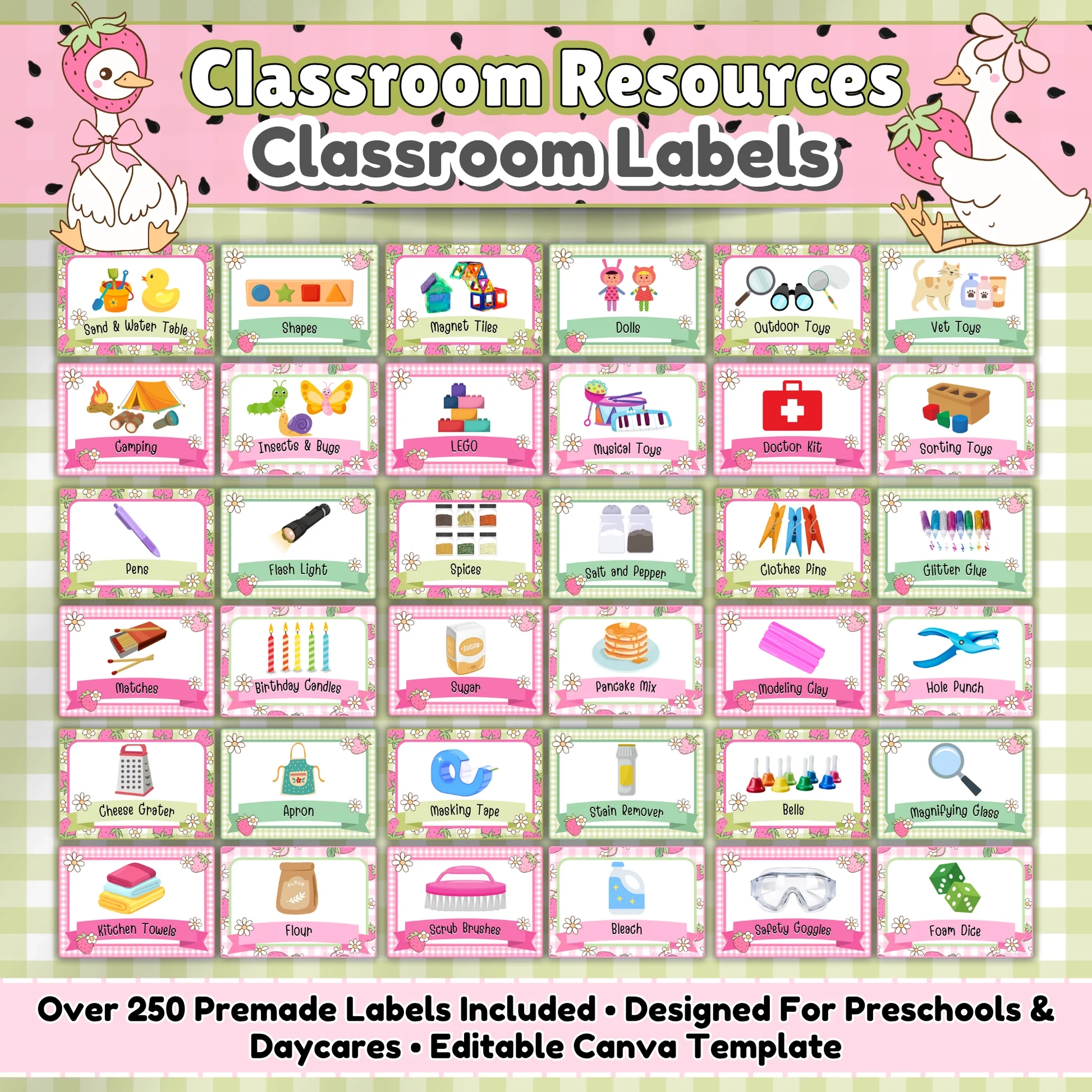 Goose Berry Classroom Labels Editable Preschool Daycare Bin Labels Carissa s Creative Kids Goose Berry Classroom Labels Editable Preschool Daycare Bin Labels Carissa s Creative Kids