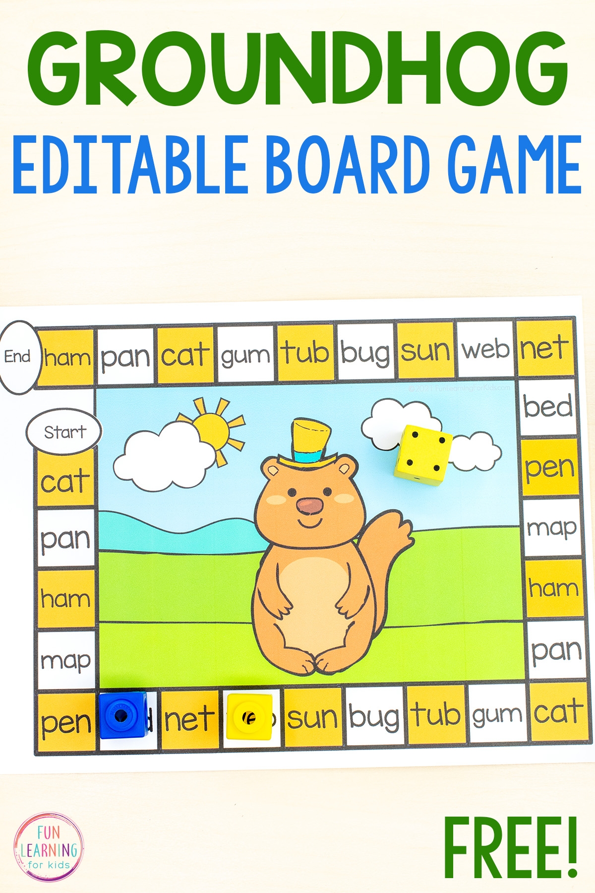 Groundhog Day Free Printable Editable Board Game Groundhog Day Free Printable Editable Board Game