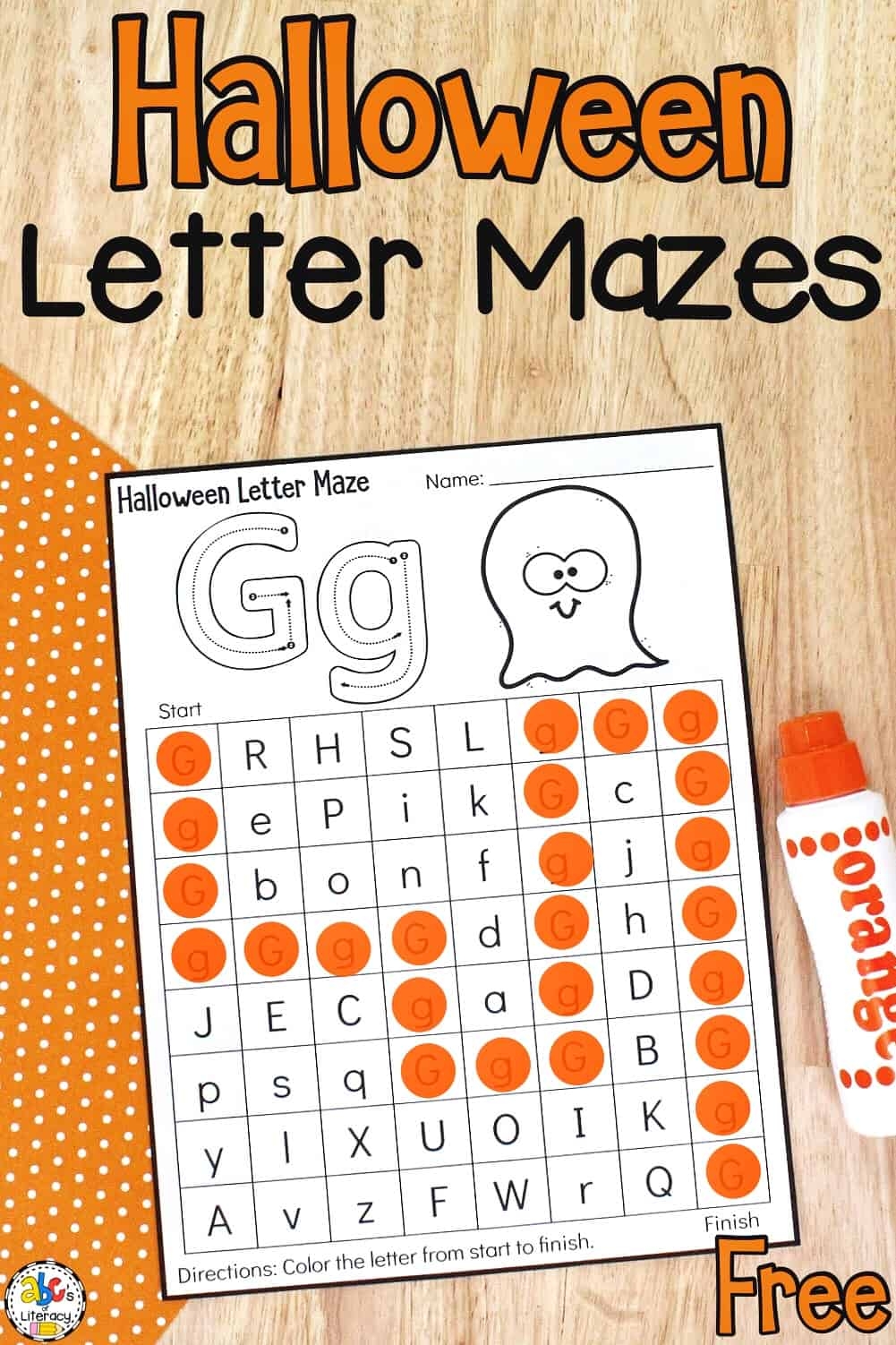 Halloween Letter Maze Preschool Worksheets Halloween Letter Maze Preschool Worksheets