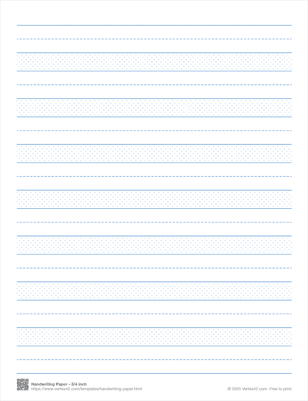 Handwriting Practice Paper Free Printable PDFs