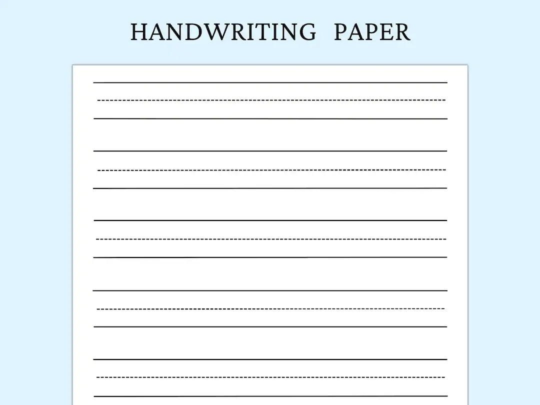 Handwriting Practice Paper Printable Kids Writing Sheet Kindergarten Lined Page Portrait And Landscape US Letter Size DIGITAL DOWNLOAD Etsy
