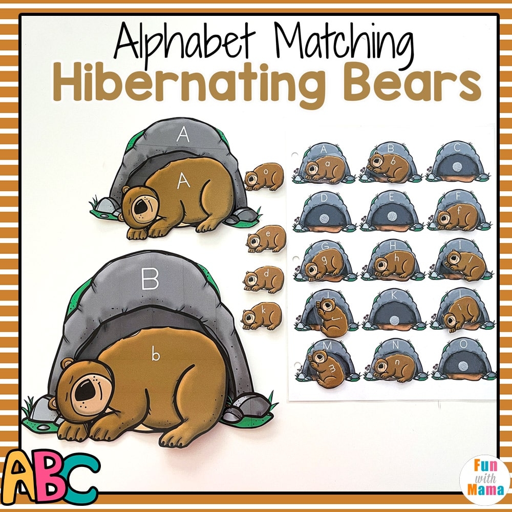 Hibernation Preschool Alphabet Letter Matching Activity Fun With Mama Hibernation Preschool Alphabet Letter Matching Activity Fun With Mama