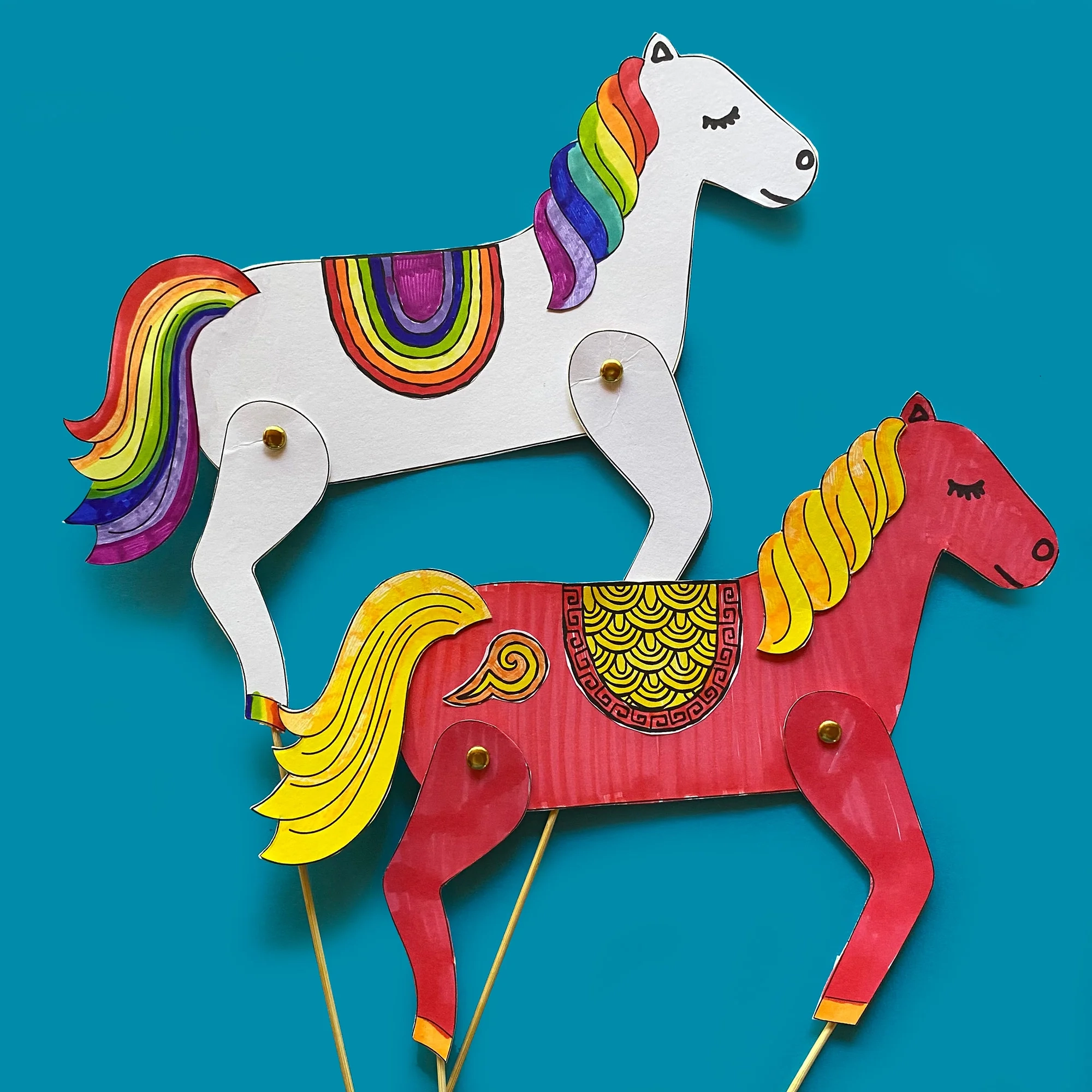 Horse Crafts Printable Templates Mini Mad Things