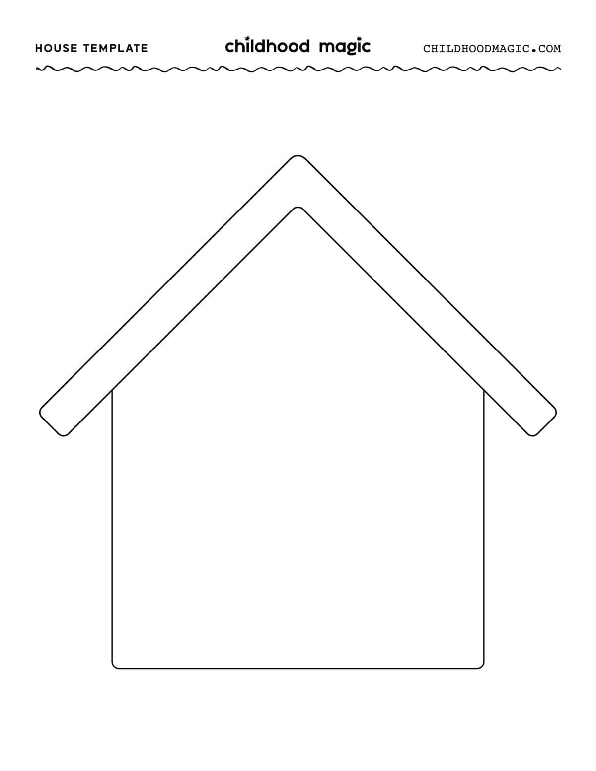 House Template Free Printable Childhood Magic