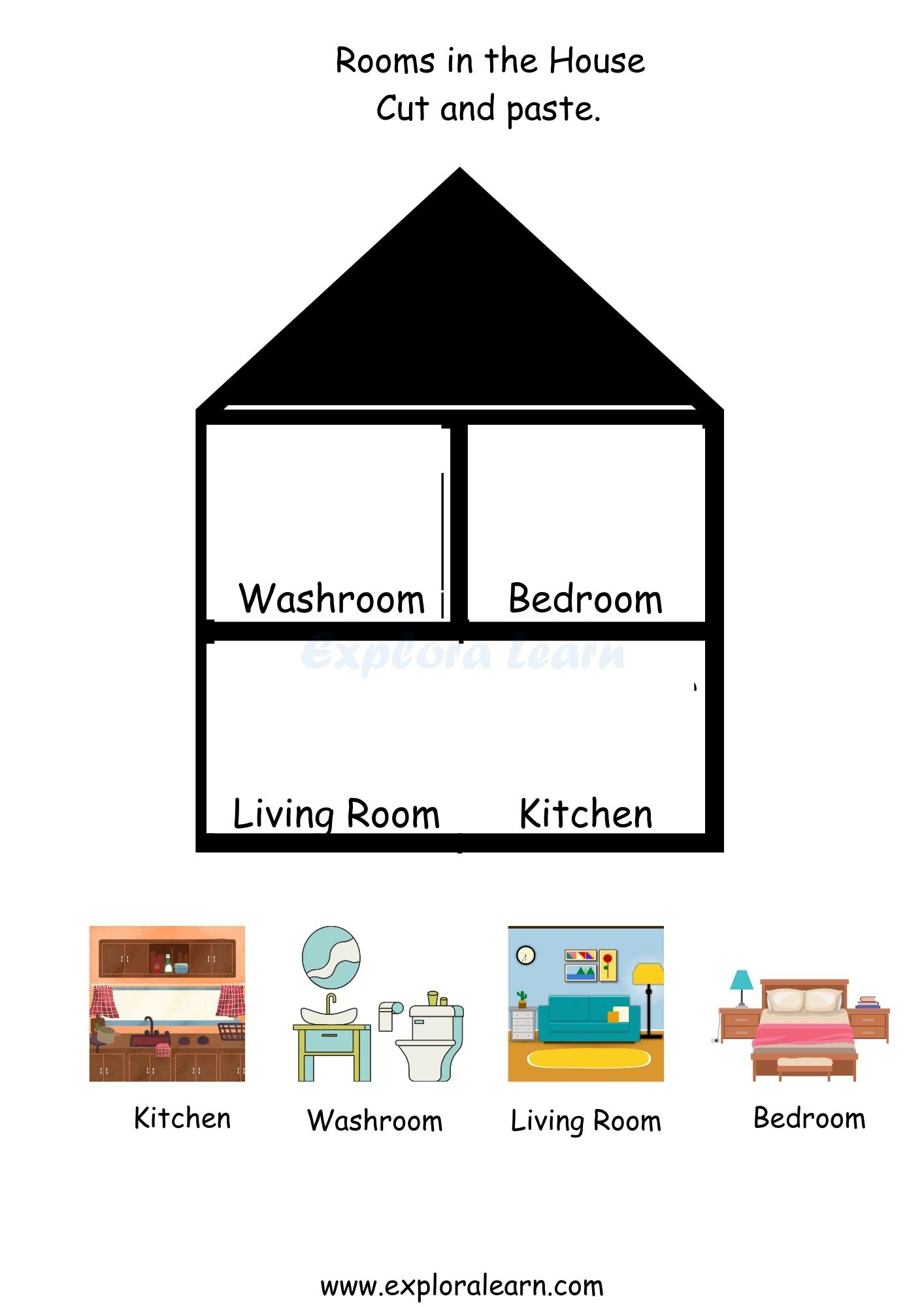House Worksheets For Preschool And Kindergarten 2 To 6 Years Kids House Worksheets For Preschool And Kindergarten 2 To 6 Years Kids