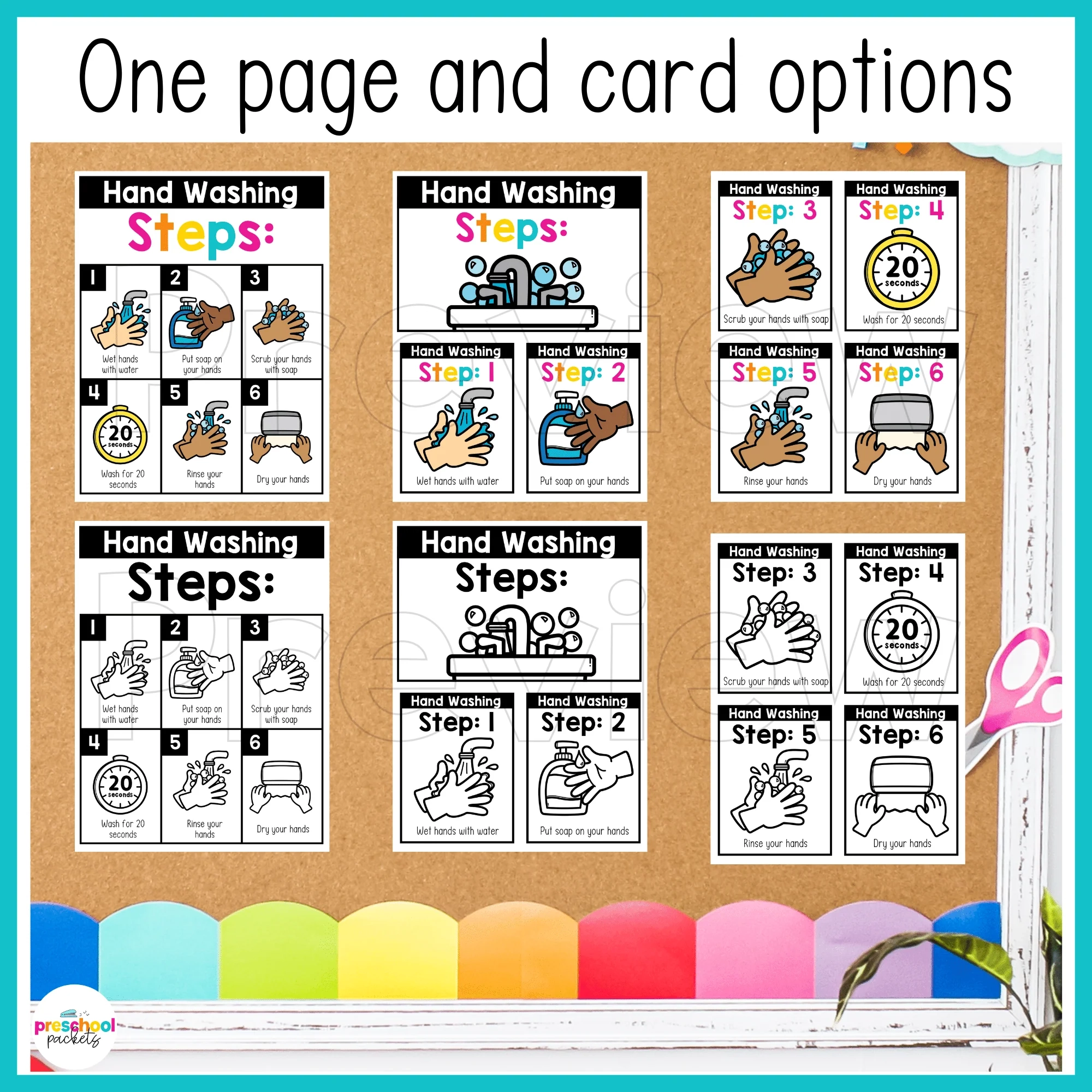 How To Wash Hands Posters Preschool Packets