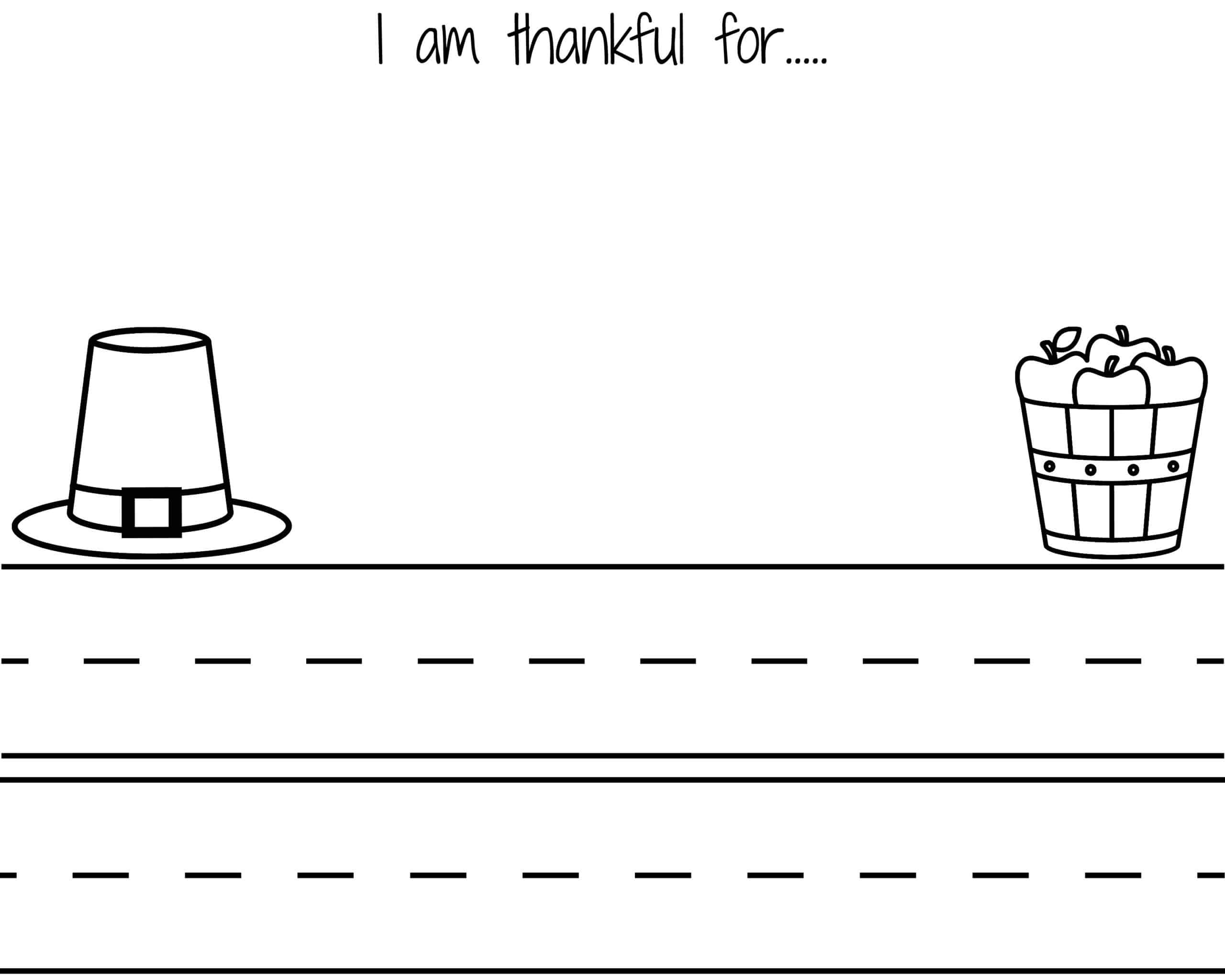 I Am Thankful Printable Free Thanksgiving Printables