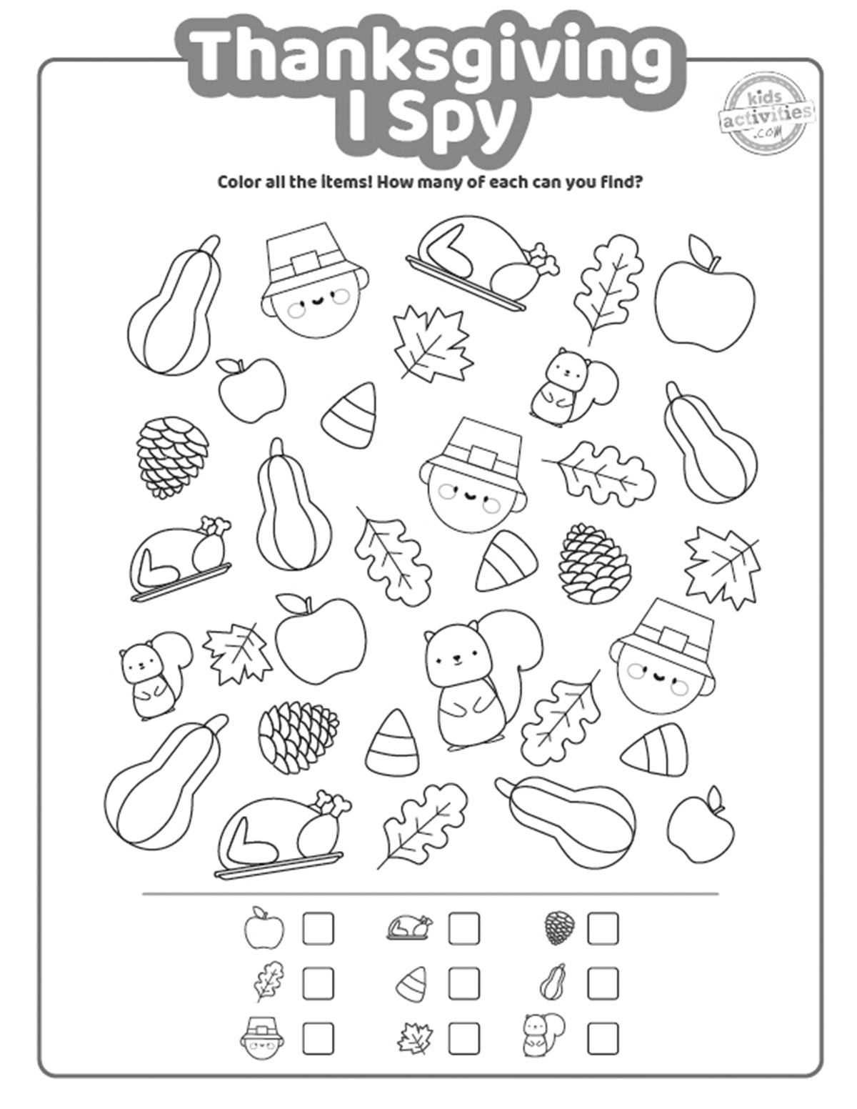 I Spy Thanksgiving Worksheets For Kids Of All Ages Kids Activities Blog